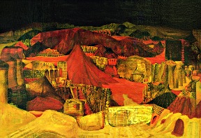 Calamita, 1970, Tempera on canvas / pressboard, cm: 110 x 75