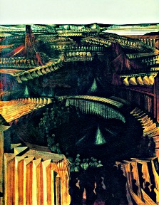 Calamita, 1970, Tempera on canvas / pressboard, cm: 92 x 121