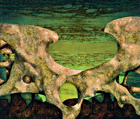N.T. 1988, Tempera on canvas / pressboard, cm: 45 x 36,5