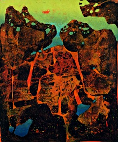N.T. 1989, Tempera on canvas / pressboard, cm: 40,5 x 48,5
