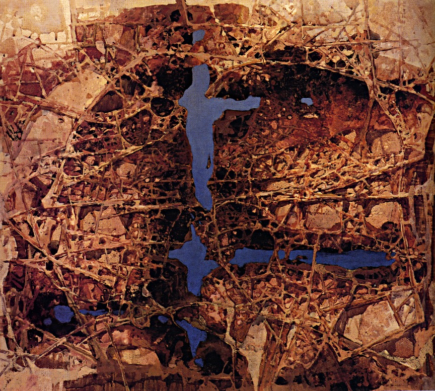 O.T. 1996, Tempera auf Leinwand / Preßspan, cm: 60,5 x 52,5