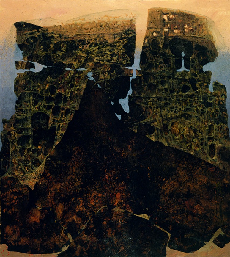 S.T. 1992, Tempera su tela / cartone pressato, cm: 90,5 x 100,5