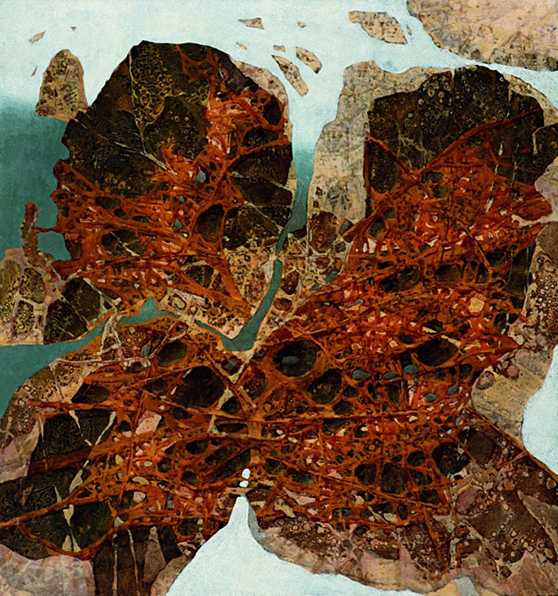 O.T. 1995, Tempera auf Leinwand / Preßspan, cm: 87 x 93
