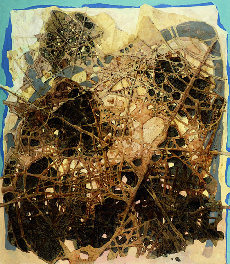 O.T. 1997, Tempera auf Leinwand / Preßspan, cm: 120,5 x 105,5