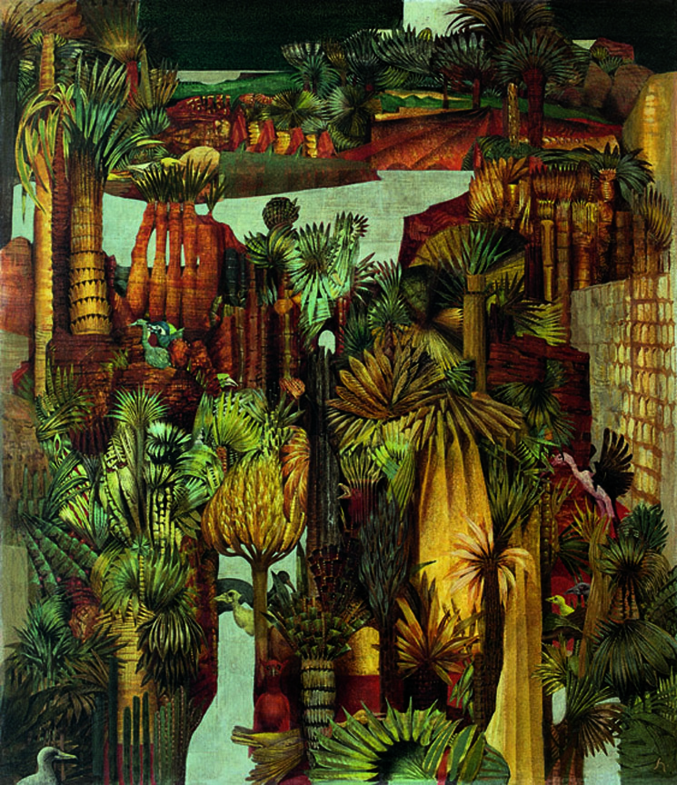 S.T. 1974, Tempera sur toile / aggloméré, cm: 100 x 110